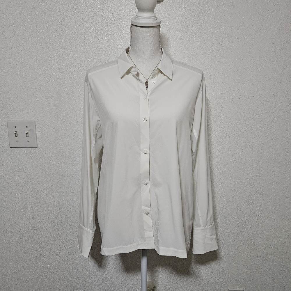 Athleta long sleeve with faux wrap back size small
